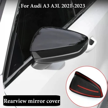 2ШТ ABS Углеродное Волокно/Черный Цвет Автомобиля-Стайлинга Для Audi A3 A3L 2021 2022 2023 Крышка Зеркала Заднего Вида Внешние Автоаксессуары