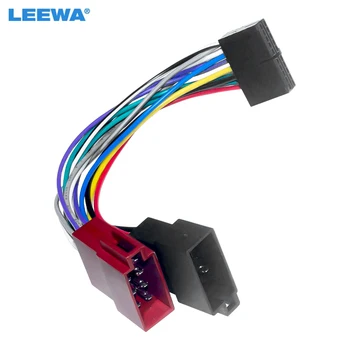 LEEWA Universal Auto Stereo Conversion Штекерный провод-адаптер с 20 контактами на 2-головное радио ISO Жгут проводов Оригинальные головные устройства Кабель