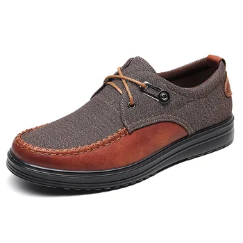 Мужская повседневная обувь, модная кожаная обувь для мужчин, весенне-осенняя мужская обувь на плоской подошве, кроссовки для вождения, Новая торговая марка, размер 38-48, Высококлассные