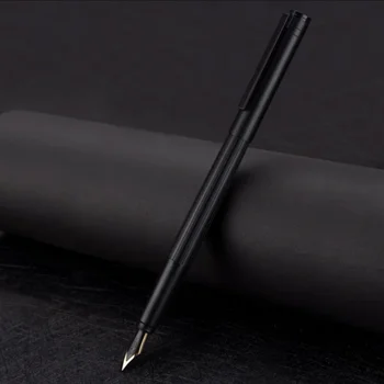 Hongdian H1 Черная авторучка Металлическое золотое Перо EF F 0,4 0,5 мм Чернильные Ручки Для письма Бизнес Офис школьные принадлежности каллиграфическая ручка