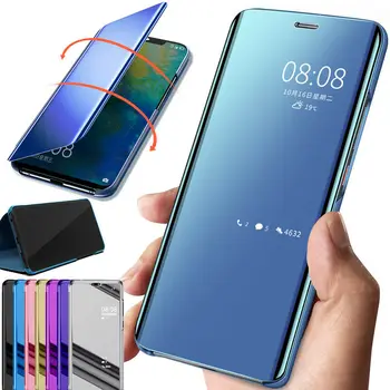 Смарт-Чехол Для Samsung Galaxy S20 Ultra Note 10 S9 S8 Plus S7 Edge С Зеркальным Отображением Кожаный Откидной Чехол Для Samsung Galaxy S10 5G S10E