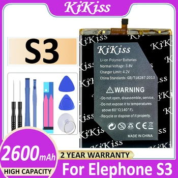 2600 мАч Оригинальный Аккумулятор KiKiss Для Elephone S3 S 3 Batterie Bateria Smart Phone Batterij + Трек-код