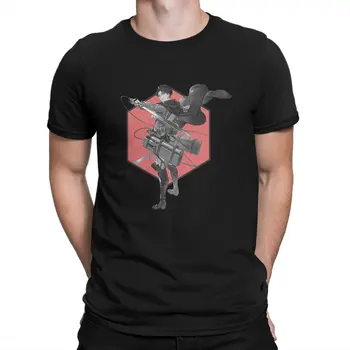 Крутая футболка с аниме Attack on Titan Levi's Homme, мужская уличная одежда, блузы, футболка из полиэстера для мужчин