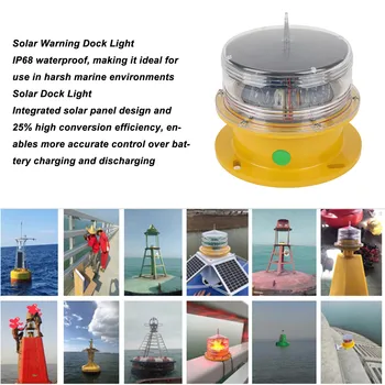 Светодиодный Солнечный док-светильник с 360-градусным освещением, супер яркий IP68, Водонепроницаемый Маяк Безопасности лодки, Лампа для лодки, аксессуары для лодки, Инструмент