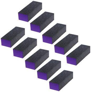 10 Шт Черно-Фиолетовый Буфер Для Полировки, Шлифовальные Пилочки, Набор инструментов для нейл-арта E1YD