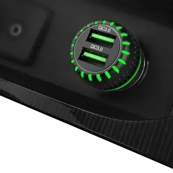 Автомобильное Зарядное Устройство Адаптер Сотовый Телефон Автомобильные Зарядные Устройства Двухпортовый USB Автомобильный Адаптер Со Светодиодной Подсветкой QC 3.0 Портативный USB 36 Вт Быстрая Зарядка