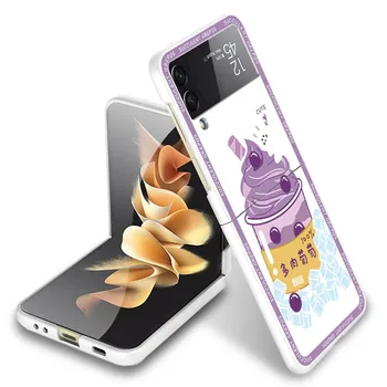 Чехол для телефона с Мультяшным Рисунком для Samsung Galaxy Z Flip3 Case Cover Ультратонкий Складной Защитный чехол для экрана Flip3 Case