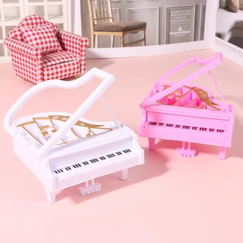 Кукольный домик 1: 12 Миниатюрная белая изысканная модель пианино Модель музыкального инструмента для кукольного домика Аксессуары для игрушек