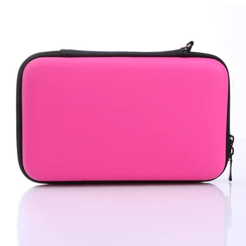 Дорожная сумка EVA с твердым чехлом, защитная сумка для хранения, розовая/серебристая, повседневная, на молнии, ударопрочная, совместимая с 3DS XL LL