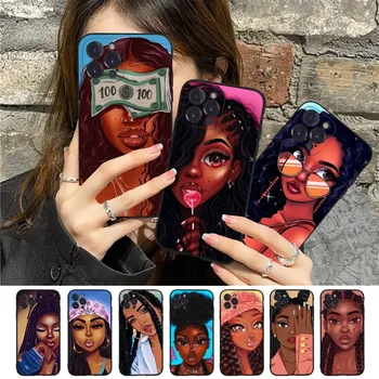 Babaite Afro B-Модный Силиконовый Мягкий Чехол Для Телефона Black Girl Для Iphone 14 13 12 11 Pro Mini XS MAX 8 7 6 Plus X XS XR Cover
