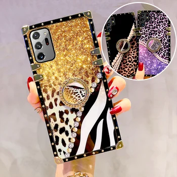 Роскошный Леопардовый Чехол Для Телефона Xiaomi Redmi 12c 10c 9a 9c Note 12 5G 10 11 Pro Plus 9 11s 10s Note11 Женское Кольцо Противоударный Чехол