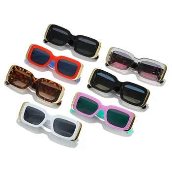 Крутые солнцезащитные очки с защитой от Uv400, женские солнцезащитные очки, Модные квадратные очки желеобразных оттенков, ретро Винтажные градиентные очки