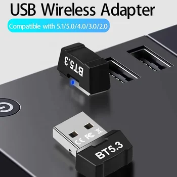 USB-адаптер Bluetooth 5.3 для динамика ПК; Беспроводная мышь; клавиатура; Музыкальный аудиоприемник; Передатчик; Bluetooth-ключ