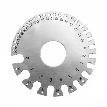 Нержавеющая сталь 1-36 Круглая проволочная линейка AWG SWG Калибровочный инструмент для измерения диаметра