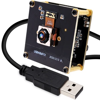 48-Мегапиксельная USB-камера HD 8000 * 6000 С быстрой автофокусировкой 70 градусов Без искажений Объектив для компьютера Mini UVC USB2.0 Промышленная веб-камера