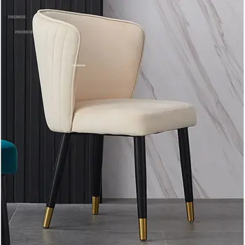 Обеденные стулья из массива скандинавского дерева, Дизайнерский обеденный стул для отдыха, Обеденный стул для маленькой квартиры, Бытовой стул для макияжа B