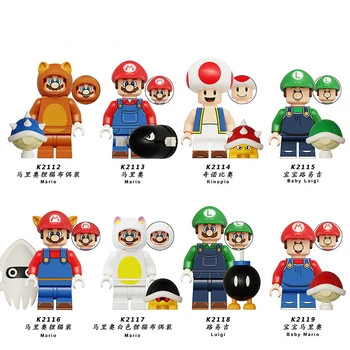 Серия фигурок Mario Creative Building Block детская игрушка-конструктор настольный дисплей подарок на день рождения