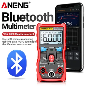 ANENG V05B Digital 6000 Отсчетов, профессиональный аналоговый мультиметр переменного/постоянного тока, мини-тестеры напряжения True RMS Bluetooth Multimetro
